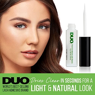 DUO Clear Brush-On Lash Adhesive with Vitamins for Sensitive Eyes
