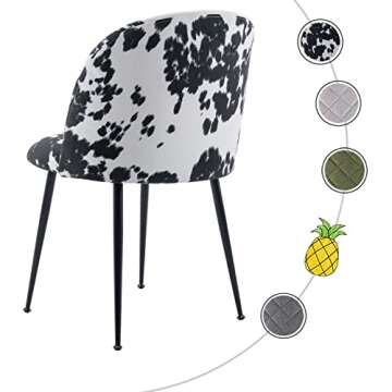 Guyou Modern Upholstered Dining Chairs Set of 2