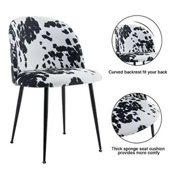 Guyou Modern Upholstered Dining Chairs Set of 2
