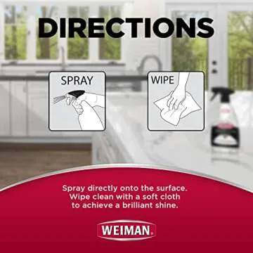 Weiman Quartz Countertop Cleaner and Polish (2 Pack w/Micro Towel) Clean and Shine Your Quartz Countertops Islands and Stone Surfaces with Ultra Violet Protection