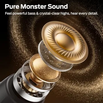 Monster Sleep Ear100: Comfort for Side Sleepers with 32H Battery