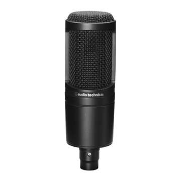 Audio-Technica AT2020 Streaming/Podcasting Studio Microphone Pack with ATH-M20x Headphones, Boom & XLR Cable