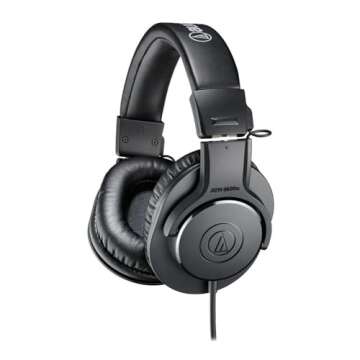 Audio-Technica AT2020 Streaming/Podcasting Studio Microphone Pack with ATH-M20x Headphones, Boom & XLR Cable