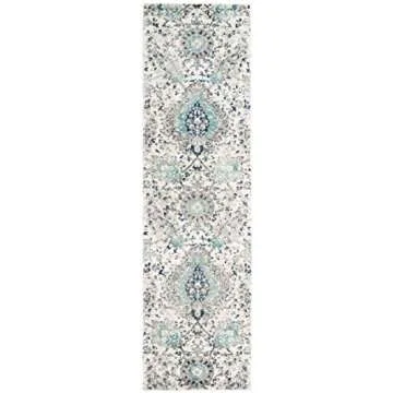 SAFAVIEH Madison Collection Runner Rug - Boho Chic in Cream & Light Grey