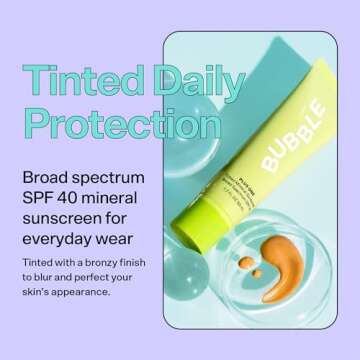 Bubble Skincare Tinted Sunscreen SPF 40 for Glowing Skin