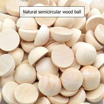 100 Natural Wooden Balls for DIY Arts and Crafts