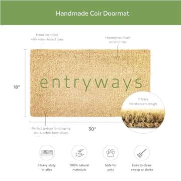 Entryways Handmade Doormat - Celtic Style, Eco-Friendly Design