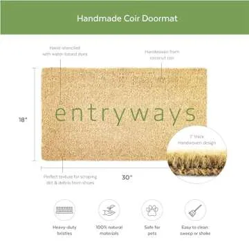Entryways Handmade Doormat - Celtic Style, Eco-Friendly Design