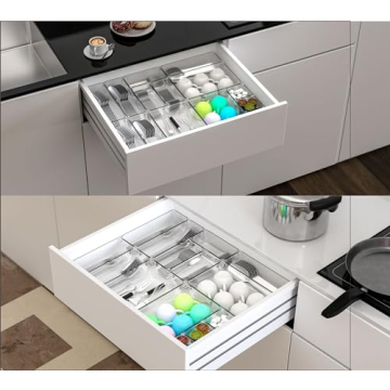 Organize Anything with 25 Pcs Clear Drawer Set
