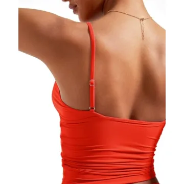 SUUKSESS Women Sexy V-Neck Ultra-Soft Crop Top Y2K