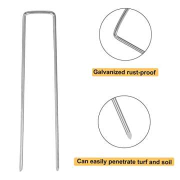 Whonline 300pcs 6 Inch Landscape Staples for Gardens