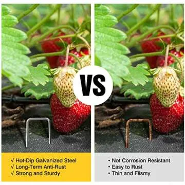 Whonline 300pcs 6 Inch Landscape Staples for Gardens