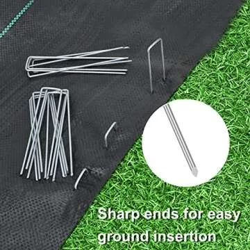 Whonline 300pcs 6 Inch Landscape Staples for Gardens