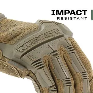 Mechanix Wear: M-Pact Tactical Gloves with Secure Fit, Touchscreen Capable Safety Gloves for Men, Work Gloves with Impact Protection and Vibration Absorption (Brown, Large)