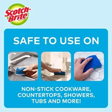 Scotch-Brite No Scratch Scrub Sponges for Gentle Cleaning