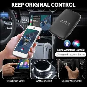3 in 1 Wireless CarPlay Adapter 2025 Upgraded,Wireless CarPlay & Android Auto Adapter Built in Netflix YouTube Support TF Card, Factory Car Play Video Box for Cars from 2016 and iOS, Plug and Play