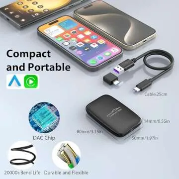 3 in 1 Wireless CarPlay Adapter 2025 Upgraded,Wireless CarPlay & Android Auto Adapter Built in Netflix YouTube Support TF Card, Factory Car Play Video Box for Cars from 2016 and iOS, Plug and Play