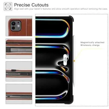 ZtotopCases for iPad Pro 12.9 Inch Case 6th/5th/4th/3rd Generation 2022/2021/2020/2018 Premium Leather Smart Folio Cover, Auto Wake/Sleep, Support 2nd Gen Pencil Charging, Multi Viewing Angles, Brown