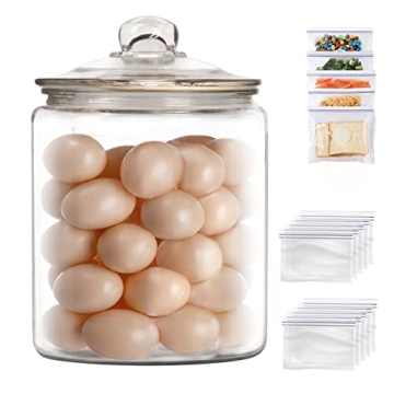 MASTERTOP 1 Gallon Airtight Glass Storage Jar with Lid