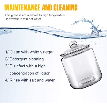 MASTERTOP 1 Gallon Airtight Glass Storage Jar with Lid
