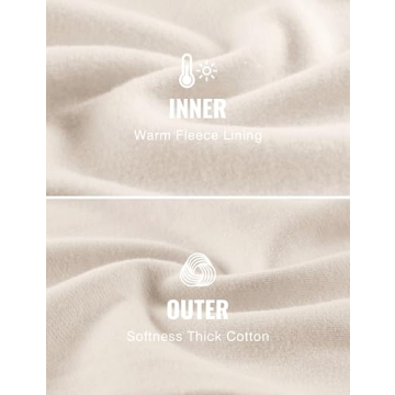 High Waisted Cotton Fleece Lined Sweatpants for Women