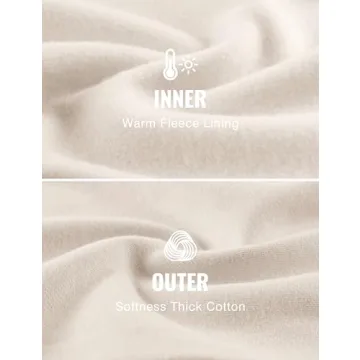 High Waisted Cotton Fleece Lined Sweatpants for Women