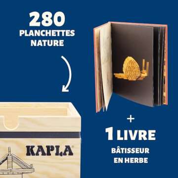 KAPLA Wooden Building Set - 280 Eco-Friendly Planks