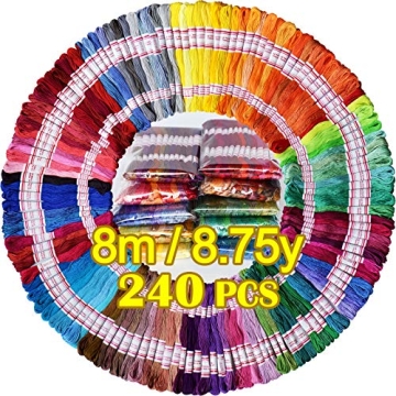 LE PAON 240 Skeins Cotton Embroidery Floss Set