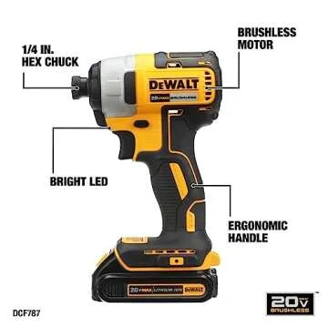 DEWALT 20V MAX Cordless Drill Combo Kit with Battery and Charger Included (DCK277C2)