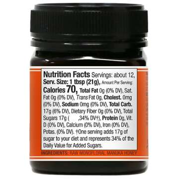 Wedderspoon Raw Premium Manuka Honey KFactor 16, 8.8 Oz, Unpasteurized, Genuine New Zealand Honey, M...