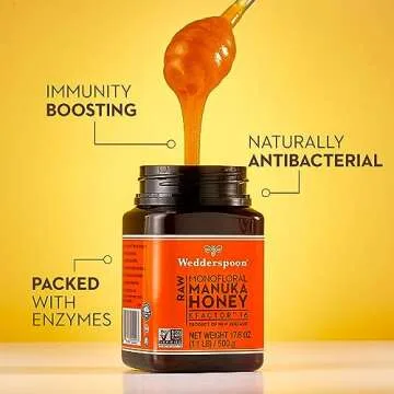 Wedderspoon Premium Manuka Honey KFactor 16, 8.8 Oz