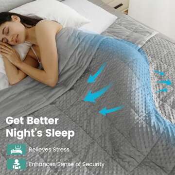 Wemore Minky Dot Weighted Blanket 15 lbs for Stress Relief