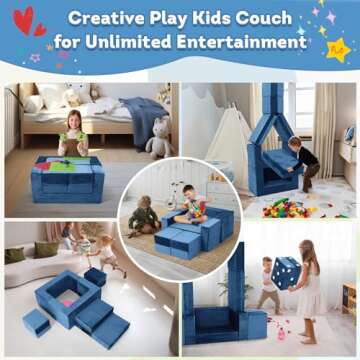Modular Kids Couch Sofa - Perfect for Play and Creativity