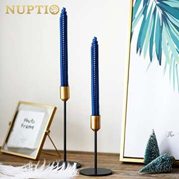Elegant Nuptio Candlestick Holders Set for Taper Candles