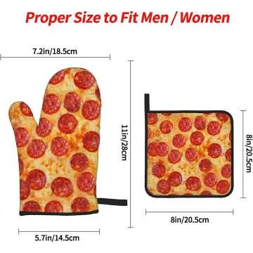 Pizza Oven Mitts & Holders Set - Safe & Stylish