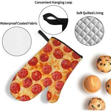 Pizza Oven Mitts & Holders Set - Safe & Stylish