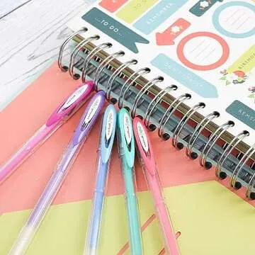 Uni-Ball Signo Angelic UM-120AC Gel Ink Pen 0.7 mm, White Ink, 3 Pens per Pack