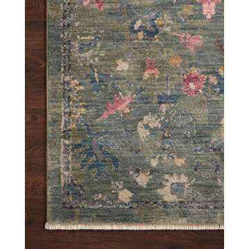 Loloi Giada 7'-10" x 10' Area Rug in Lagoon/Multi - Traditional Accent Rug, Modern Color Rug for Living Room, Bedroom, Entryway & Hallway, No Shed High Traffic Home Décor