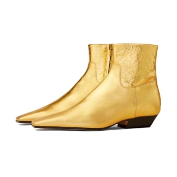 Miss Left Women's Stylish Square Toe Low Heel Ankle Booties