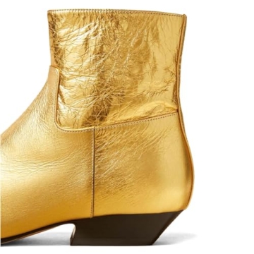 Miss Left Women's Stylish Square Toe Low Heel Ankle Booties