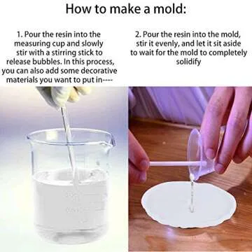 ETSAMOR 3PCS Silicone Resin Molds for Crafting Coasters