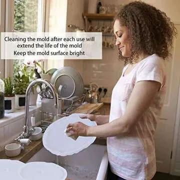 ETSAMOR 3PCS Silicone Resin Molds for Crafting Coasters