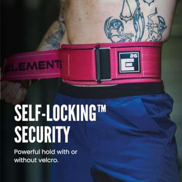 Self-Locking Weight Lifting Belt,Premium Weightlifting Belt for Serious Functional Fitness, Weight Lifting, and Olympic Lifting Athletes,Deadlift Training Belt (Small, Miami Pink)