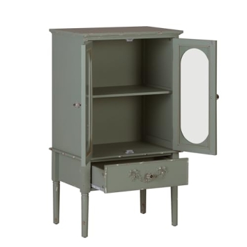 MAISON ARTS Accent Cabinet with Glass Doors & Storage