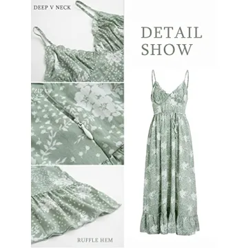 Beautiful GRACEVINES Boho Floral Midi Dress for Summer