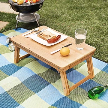 SONGMICS Bamboo Laptop Desk for Work and Leisure