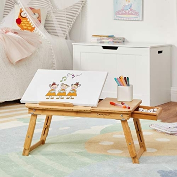 SONGMICS Bamboo Laptop Desk for Work and Leisure
