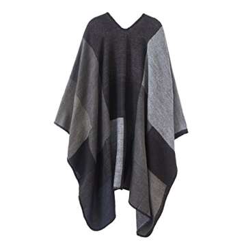 Stylish Urban CoCo Women's Color Block Poncho Wrap