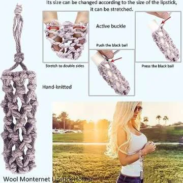 BIHRTC Boho Macrame Keychain Multicolor Daisy Bracelet Wrist Lanyard with Wallet Lipstick Holder Handmade Durable Floral Lanyard Car Key Keyring Wrist Key Chain for Women Girls