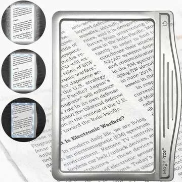 MagniPros 3X LED Page Magnifier for Seniors Reading